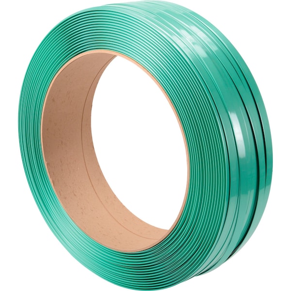 Polyester Strapping, 3/4W x 2400'L x 0.050 Thick, 16 x 6 Core, Green